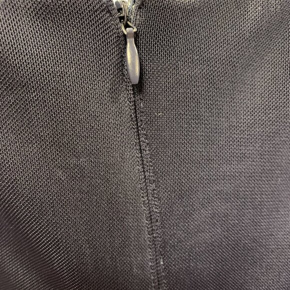 Navy Spaghetti Strap Gown with Crystal Beaded Bodice - Picture 8 of 9